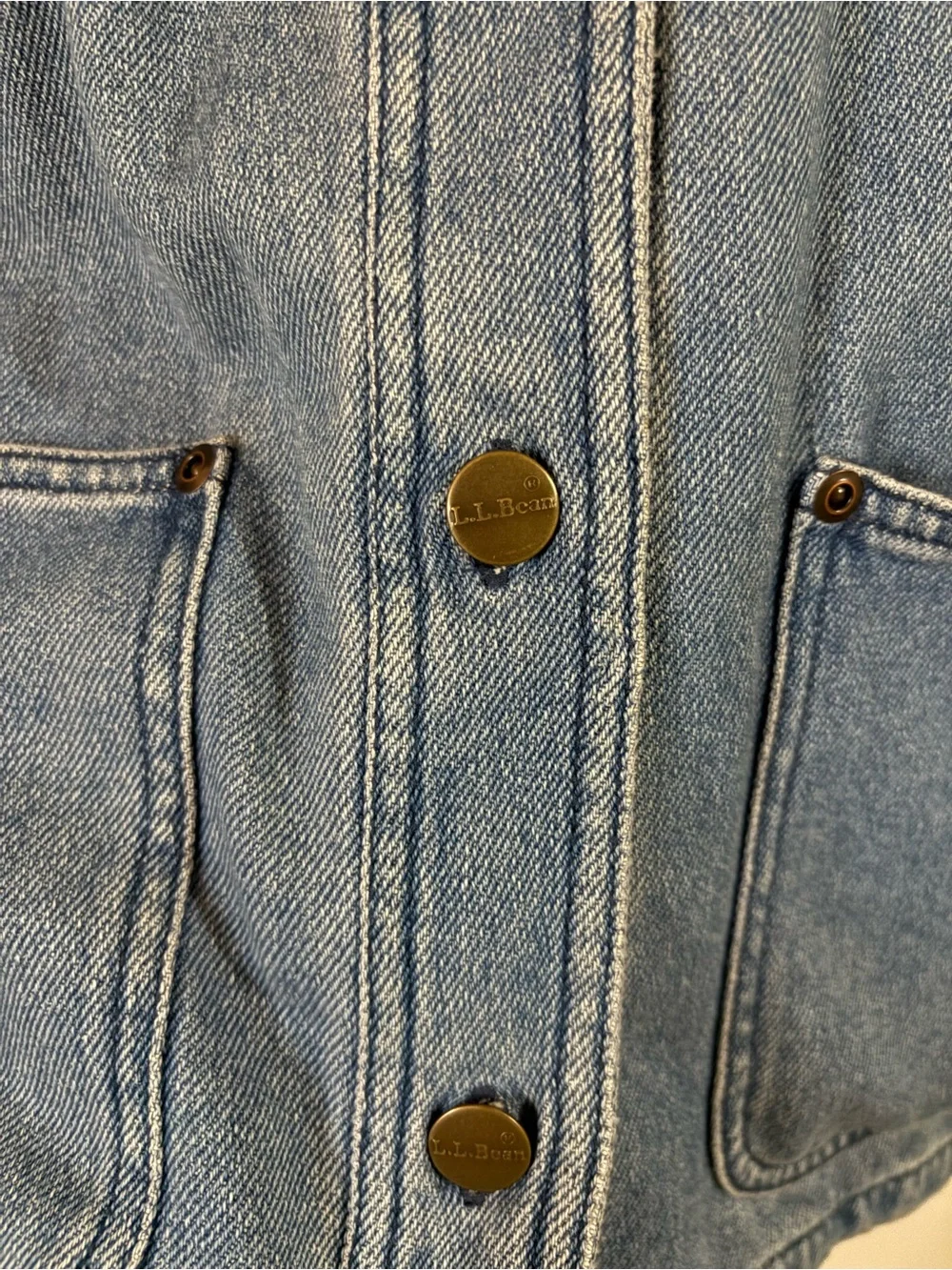 L.L. Bean Signature Denim Chore Shirt Jacket - Size XS - Picture 6 of 9